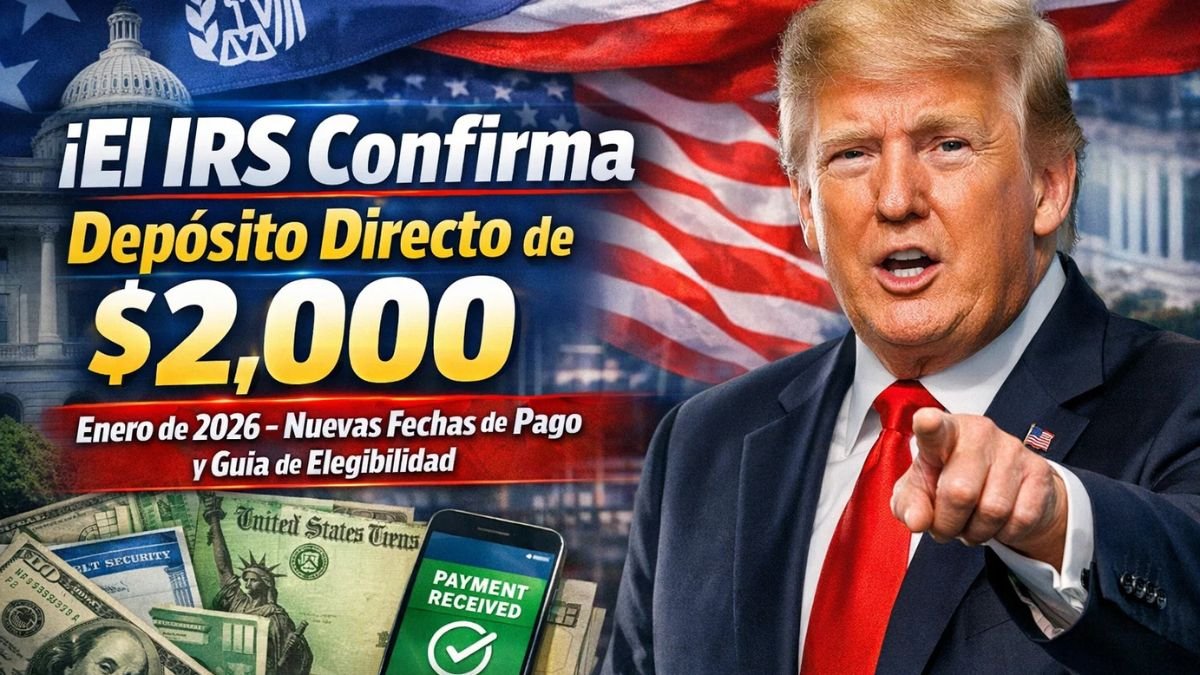 El IRS Confirma Depósito Directo de $2,000 para Enero de 2026 – Nuevas Fechas de Pago y Guía de ElegibilidadEl IRS Confirma Depósito Directo de $2,000 para Enero de 2026 – Nuevas Fechas de Pago y Guía de Elegibilidad