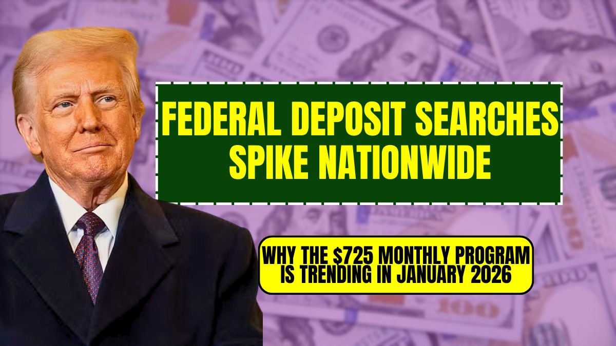 Federal Deposit Searches Spike Nationwide — Why the $725 Monthly Program Is Trending in January 2026