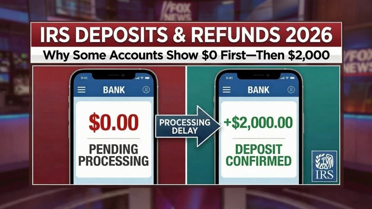 IRS Deposits and Refunds in 2026 Explained: Why Some Accounts Show $0 First — Then $2,000